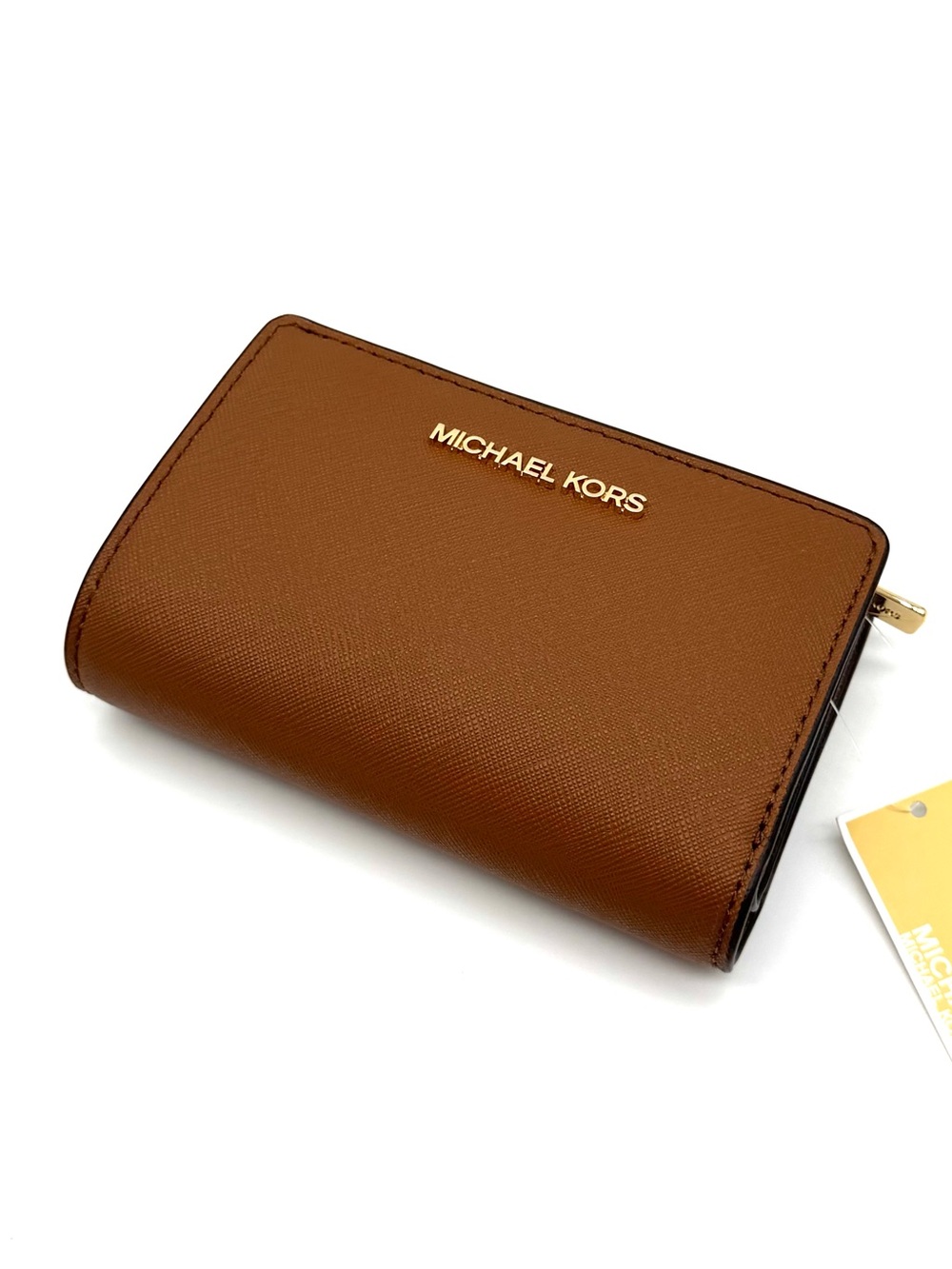 Michael Kors Medium Bifold Zip Chain Wallet Luggage